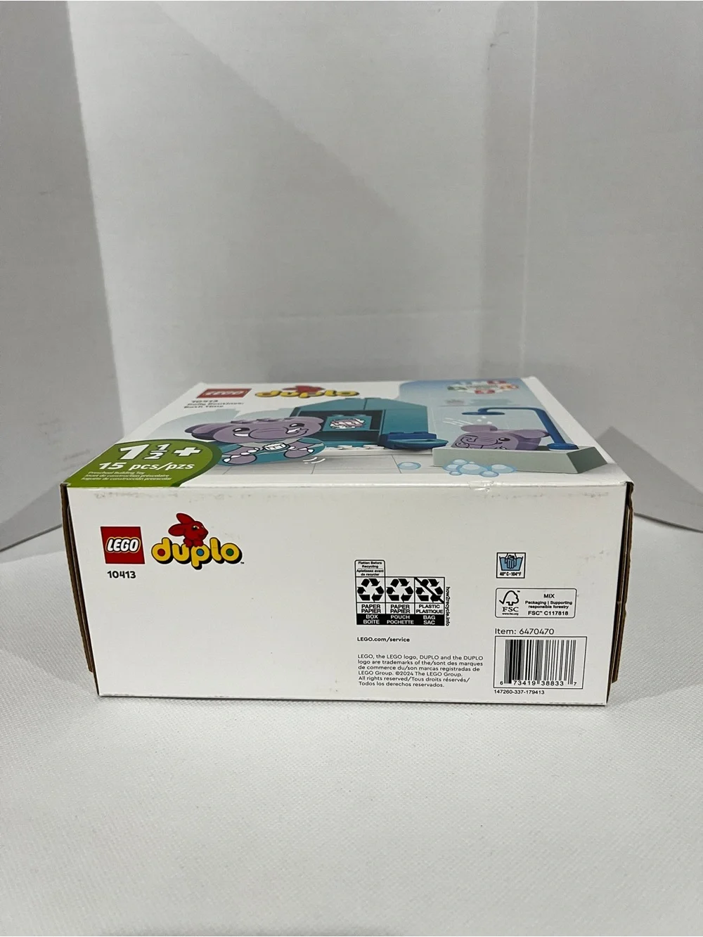 LEGO Duplo Daily routines Bath Time 15 Pzs Preschool Building Toy Ages 1 1/2 Yrs
